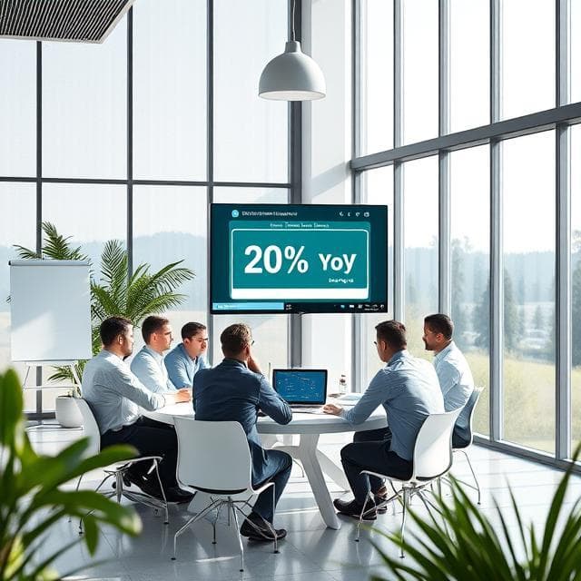 Financial team at work reducing costs